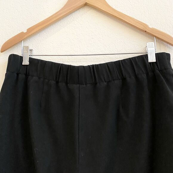 Talbots Womens Black Stretch High-Rise Flat Front Straight Leg Dress‎ Pants 14W - Picture 10 of 11
